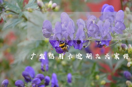 广发信用卡逾期九天案件移交 广发信用卡逾期九天案件移交