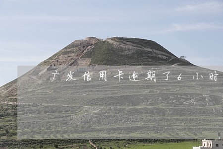广发信用卡逾期了6小时 广发信用卡逾期了6小时