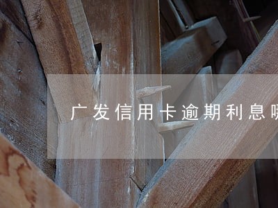 广发信用卡逾期利息哪里查 广发信用卡逾期利息哪里查
