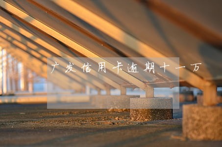 广发信用卡逾期十一万 广发信用卡逾期十一万