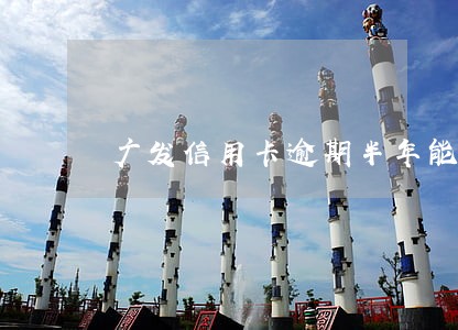 广发信用卡逾期半年能分期