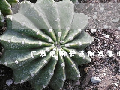广发信用卡逾期发了律师函 广发信用卡逾期发了律师函