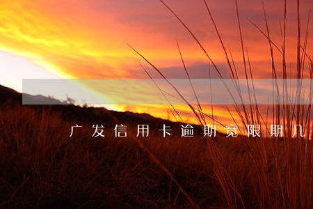 广发信用卡逾期宽限期几天 广发信用卡逾期宽限期几天