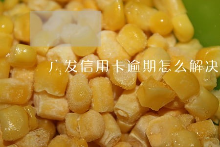 广发信用卡逾期怎么解决