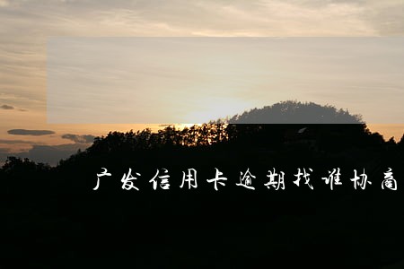广发信用卡逾期找谁协商管用 广发信用卡逾期找谁协商管用