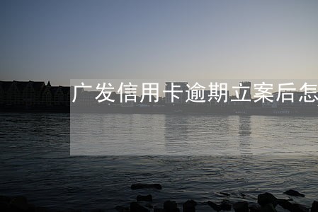 广发信用卡逾期立案后怎么办 广发信用卡逾期立案后怎么办