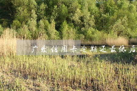 广发信用卡逾期还最低后还能用吗 广发信用卡逾期还最低后还能用吗