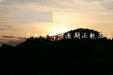 广发信用卡逾期还款怎么撤销 广发信用卡逾期还款怎么撤销
