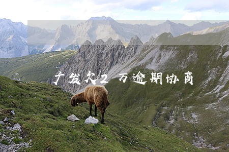广发欠2万逾期协商 广发欠2万逾期协商