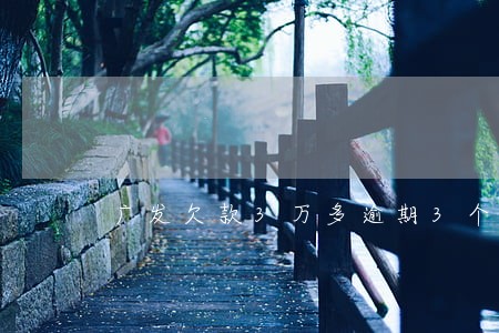 广发欠款3万多逾期3个月 广发欠款3万多逾期3个月