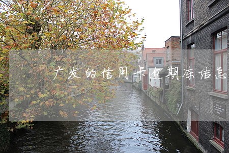 广发的信用卡逾期冻结怎么还款 广发的信用卡逾期冻结怎么还款