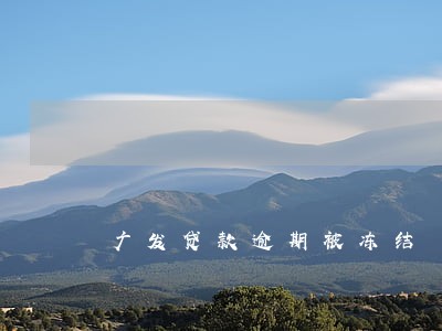 广发贷款逾期被冻结 广发贷款逾期被冻结
