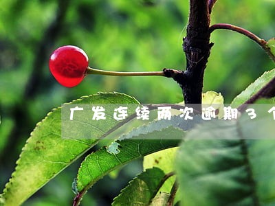广发连续两次逾期3个月 广发连续两次逾期3个月