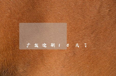 广发逾期10天了 广发逾期10天了