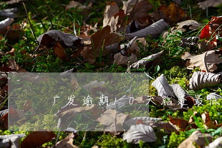 广发逾期10天能还最低还款吗 广发逾期10天能还最低还款吗