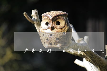 广发逾期1天收取20元滞纳金 广发逾期1天收取20元滞纳金