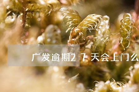 广发逾期27天会上门么 广发逾期27天会上门么