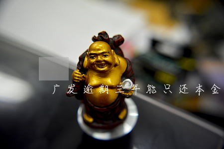 广发逾期三年能只还本金吗