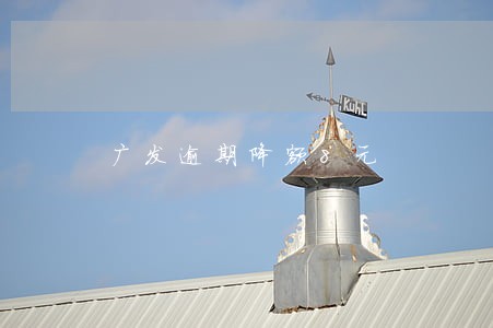 广发逾期降额8元 广发逾期降额8元