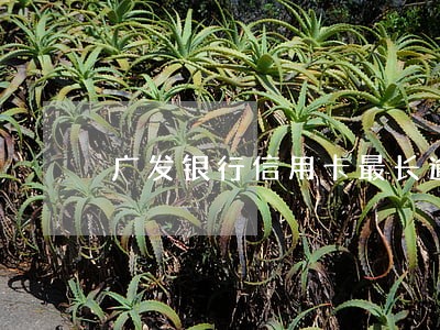 广发银行信用卡最长逾期多久 广发银行信用卡最长逾期多久