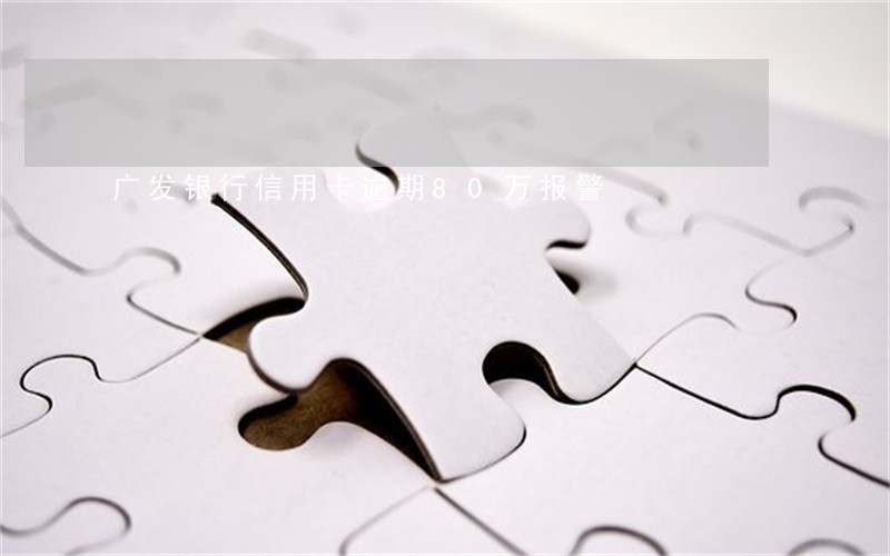 广发银行信用卡逾期80万报警