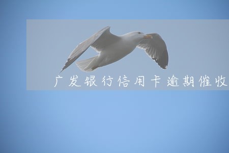 广发银行信用卡逾期催收手段