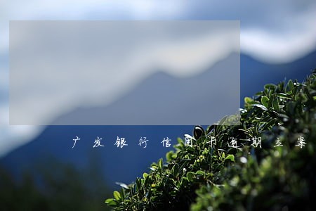 广发银行信用卡逾期立案后果
