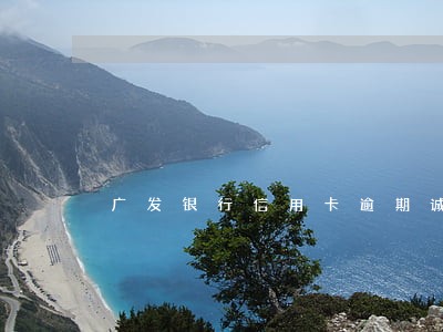 广发银行信用卡逾期诚意金 广发银行信用卡逾期诚意金