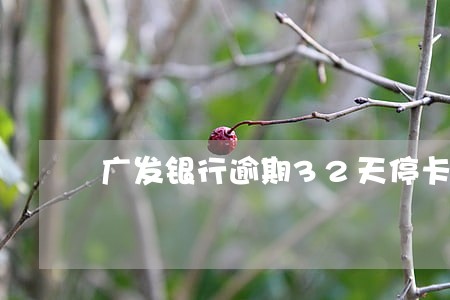 广发银行逾期32天停卡