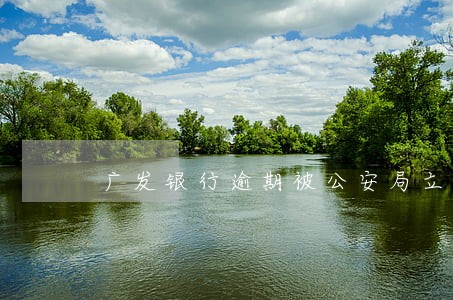广发银行逾期被公安局立案 广发银行逾期被公安局立案