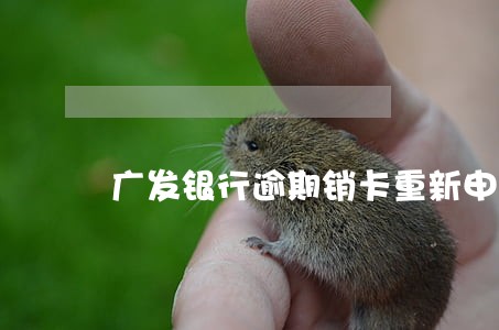 广发银行逾期销卡重新申请 广发银行逾期销卡重新申请
