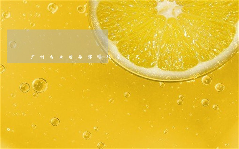 广州专业债务律师联系方式