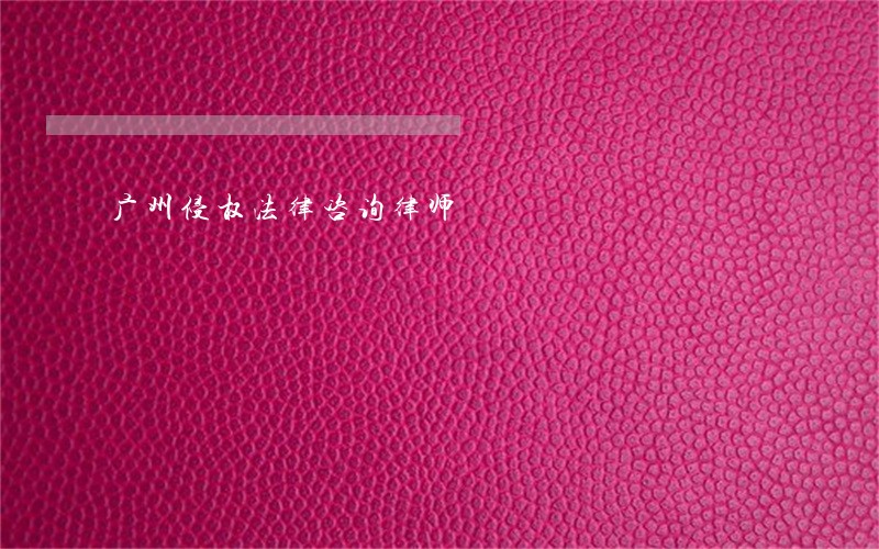 广州侵权法律咨询律师