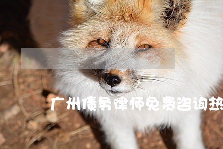 广州债务律师免费咨询热线 广州债务律师免费咨询热线
