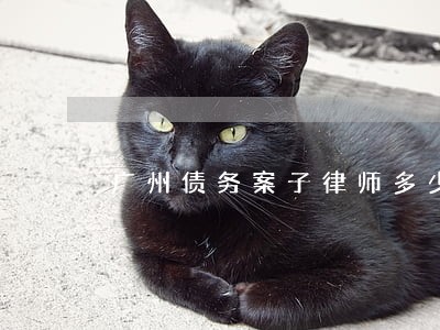 广州债务案子律师多少钱 广州债务案子律师多少钱