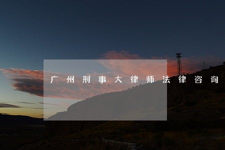 广州刑事大律师法律咨询 广州刑事大律师法律咨询
