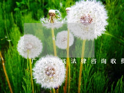 广州在线法律咨询收费 广州在线法律咨询收费