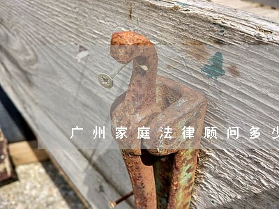 广州家庭法律顾问多少钱 广州家庭法律顾问多少钱
