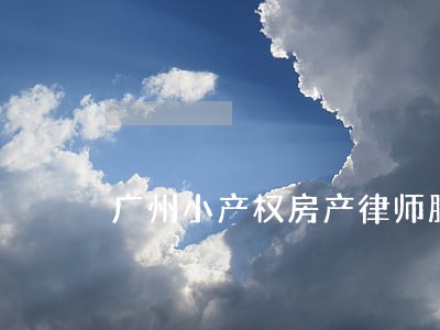 广州小产权房产律师胜诉率高 广州小产权房产律师胜诉率高
