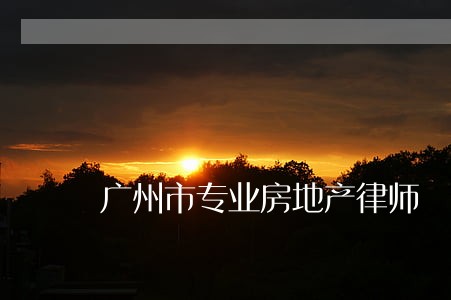 广州市专业房地产律师 广州市专业房地产律师