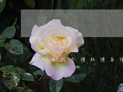 广州市找个债权债务律师 广州市找个债权债务律师