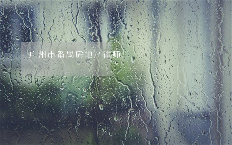 广州市番禺房地产律师 广州市番禺房地产律师