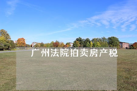 广州法院拍卖房产税