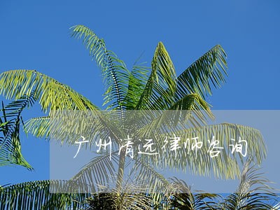 广州清远律师咨询 广州清远律师咨询