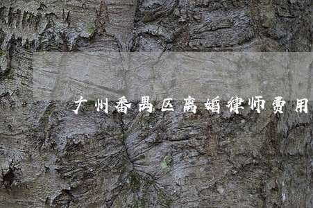 广州番禺区离婚律师费用 广州番禺区离婚律师费用