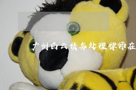 广州白云债务处理律师在线咨询
