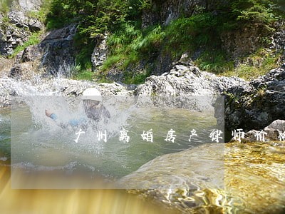 广州离婚房产律师价格 广州离婚房产律师价格