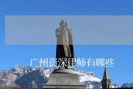 广州资深律师有哪些 广州资深律师有哪些