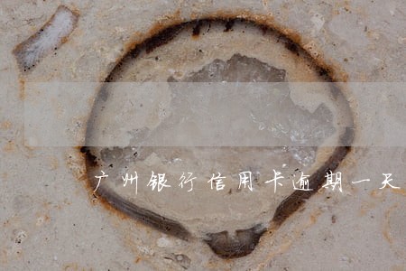 广州银行信用卡逾期一天怎么办 广州银行信用卡逾期一天怎么办