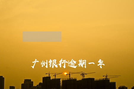 广州银行逾期一年 广州银行逾期一年